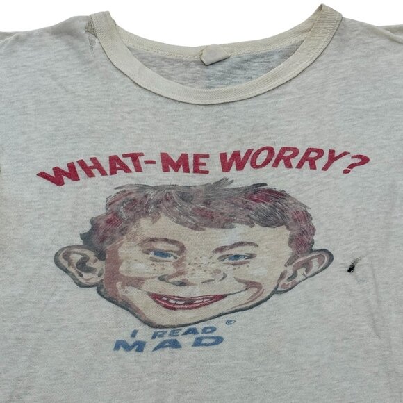 Vintage 70s MAD Magazine “What-Me Worry?” Tee Alfred E. Neuman Single Stitch USA - Picture 3 of 9
